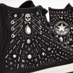 Basket montante femme Converse Ct hi black Noir - ZESHOES Basket montante femme Converse Ct hi black Noir - ZESHOES