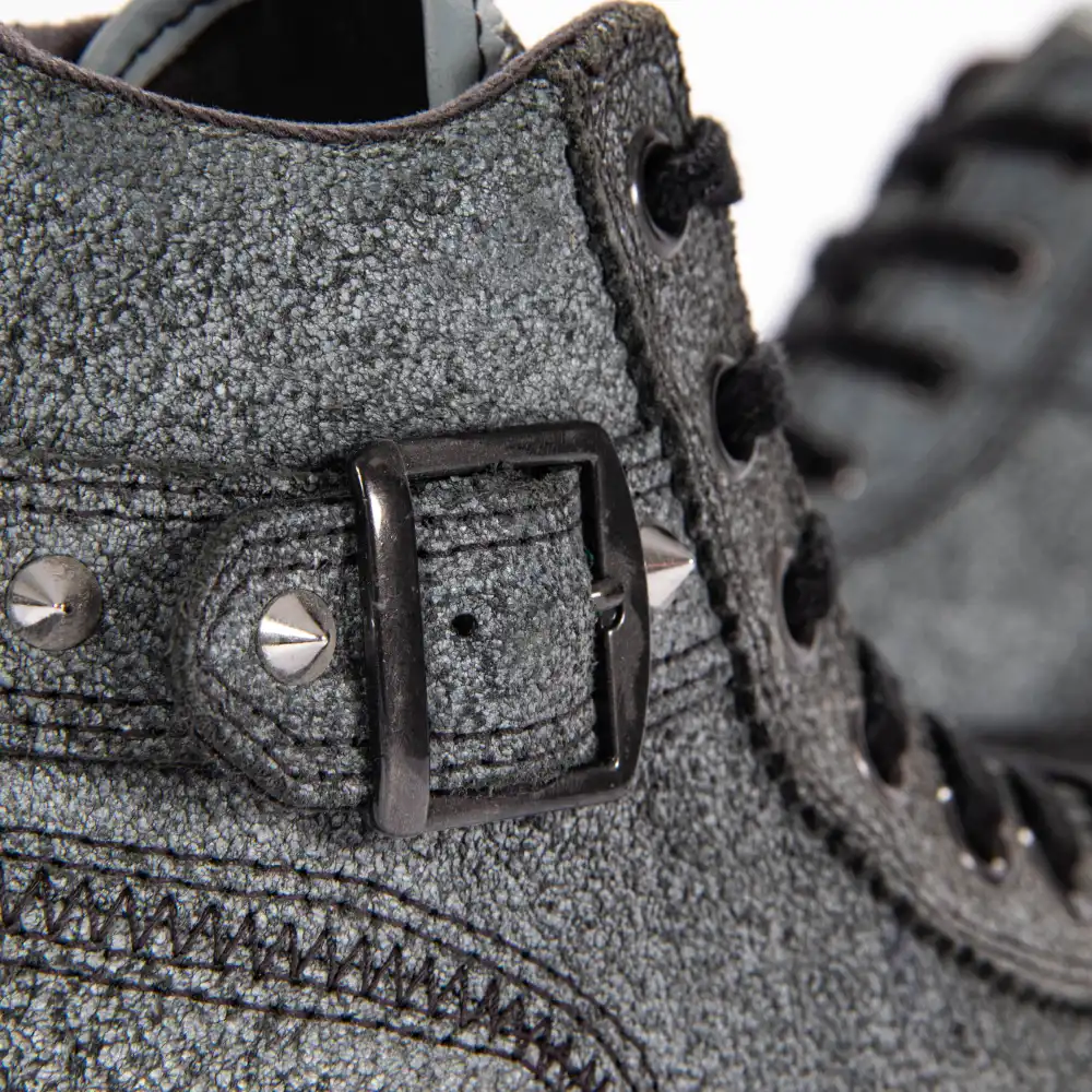 Basket montante femme Converse Collar strap black Gris - ZESHOES Basket montante femme Converse Collar strap black Gris - ZESHOES