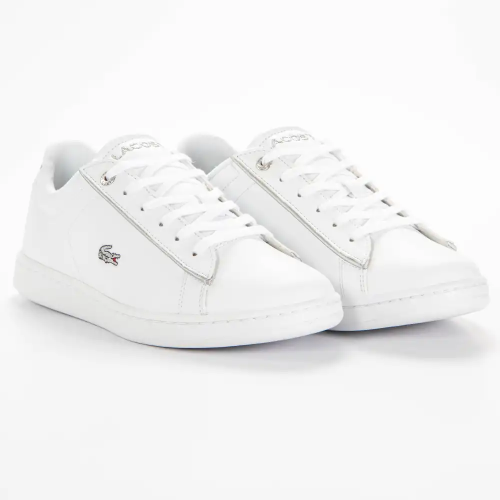 Basket basse fille Lacoste carnaby evo 0520 Blanc - ZESHOES