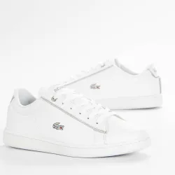 Basket basse fille Lacoste carnaby evo 0520 Blanc - ZESHOES