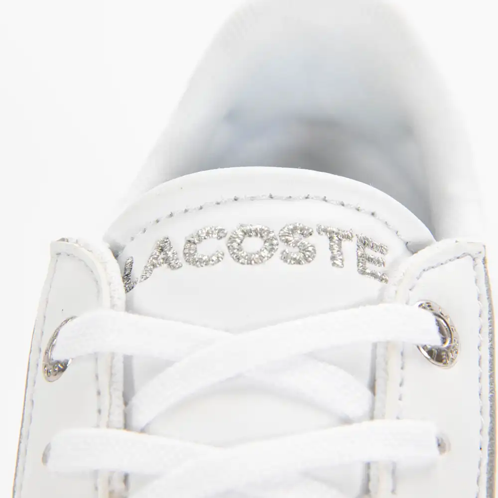 Basket basse fille Lacoste carnaby evo 0520 Blanc - ZESHOES