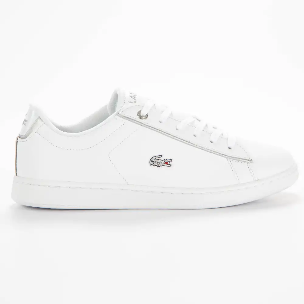 Basket basse fille Lacoste carnaby evo 0520 Blanc - ZESHOES