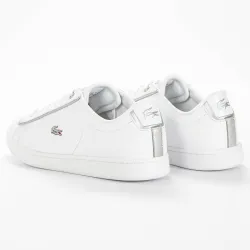 Basket basse fille Lacoste carnaby evo 0520 Blanc - ZESHOES