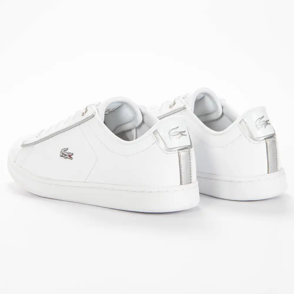 Basket basse fille Lacoste carnaby evo 0520 Blanc - ZESHOES
