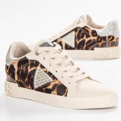 Basket basse femme Guess Pink leopard Leopard - ZESHOES Basket basse femme Guess Pink leopard Leopard - ZESHOES