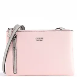 Pochette femme Guess Naya mini Rose - ZESHOES Pochette femme Guess Naya mini Rose - ZESHOES