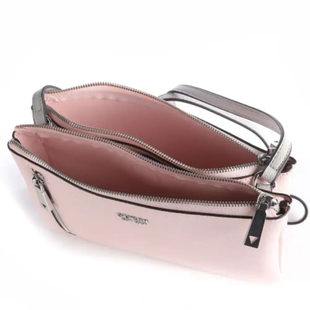 Pochette femme Guess Naya mini Rose - ZESHOES Pochette femme Guess Naya mini Rose - ZESHOES