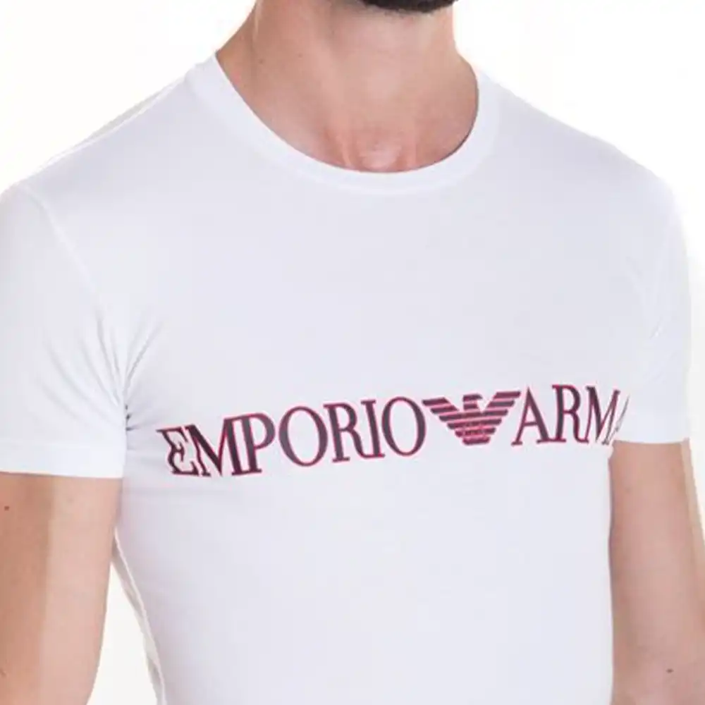 T shirt manche courte homme Emporio Armani Megalogo Blanc - ZESHOES T shirt manche courte homme Emporio Armani Megalogo Blanc - ZESHOES