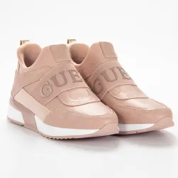 Basket basse femme Guess Maygin logo estampé Rose - ZESHOES