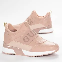 Basket basse femme Guess Maygin logo estampé Rose - ZESHOES