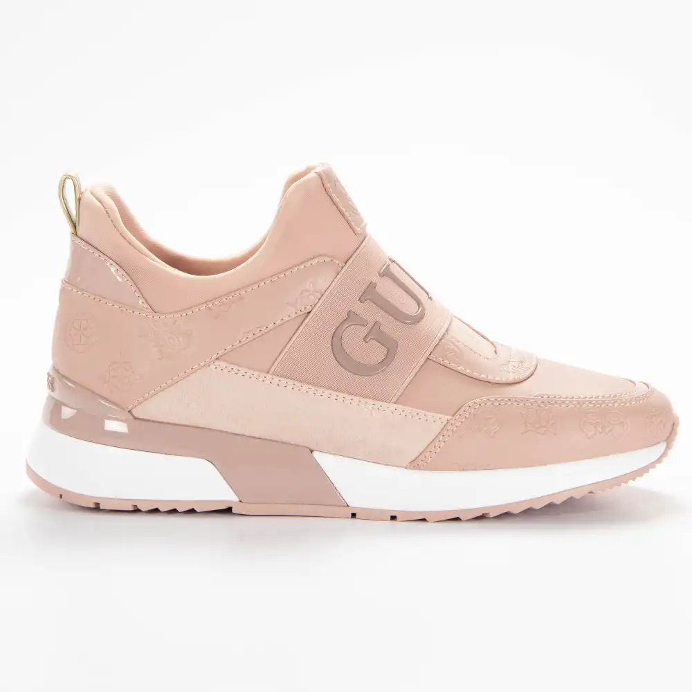 Basket basse femme Guess Maygin logo estampé Rose - ZESHOES