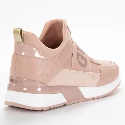 Basket basse femme Guess Maygin logo estampé Rose - ZESHOES