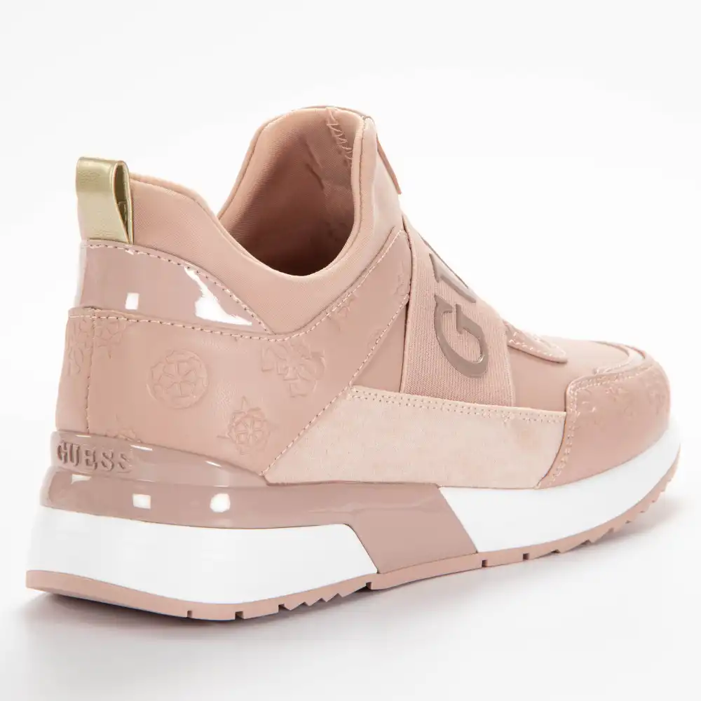 Basket basse femme Guess Maygin logo estampé Rose - ZESHOES