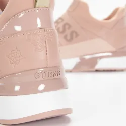 Basket basse femme Guess Maygin logo estampé Rose - ZESHOES