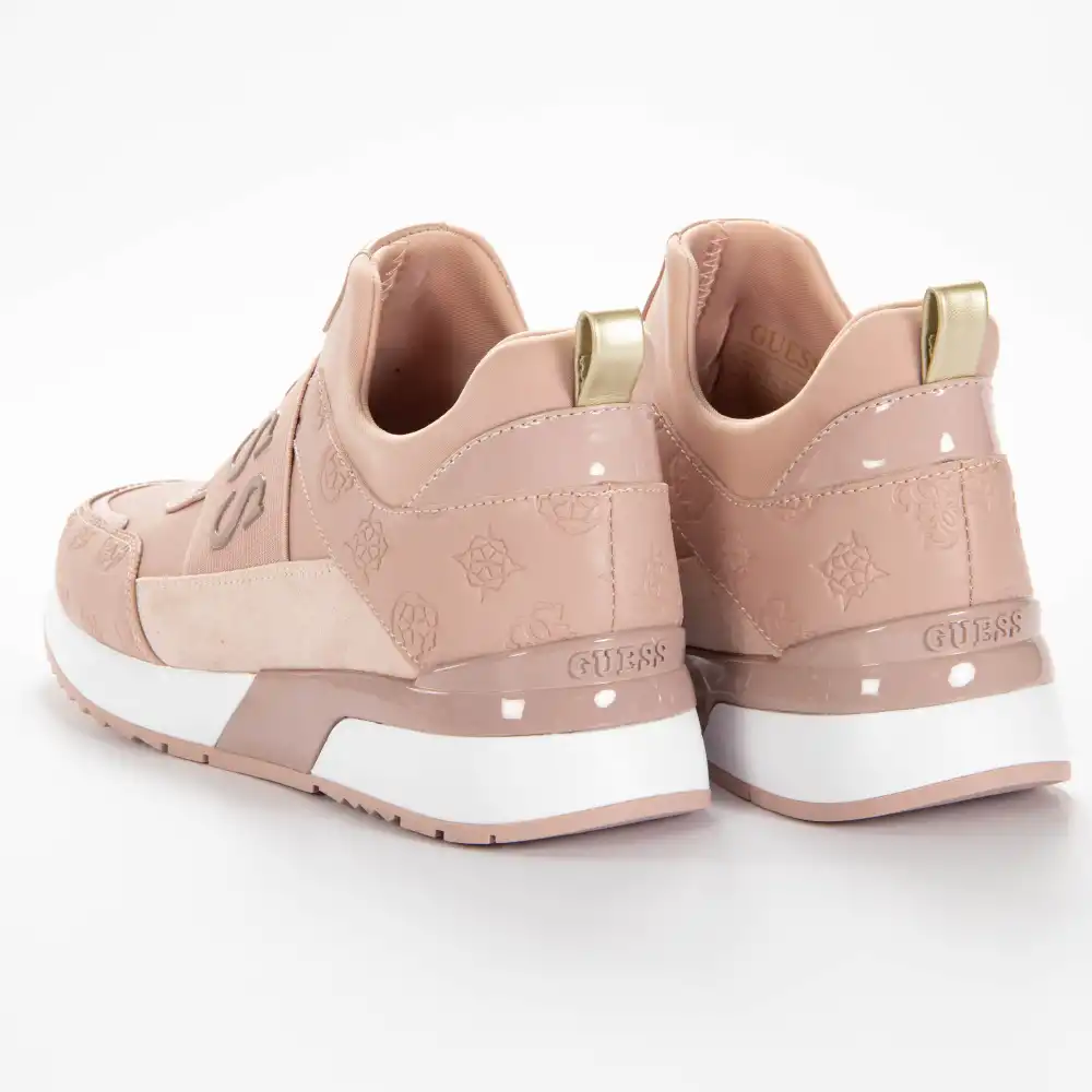 Basket basse femme Guess Maygin logo estampé Rose - ZESHOES