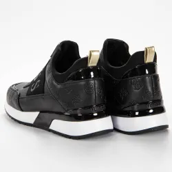 Basket basse femme Guess Maygin logo estampé Noir - ZESHOES