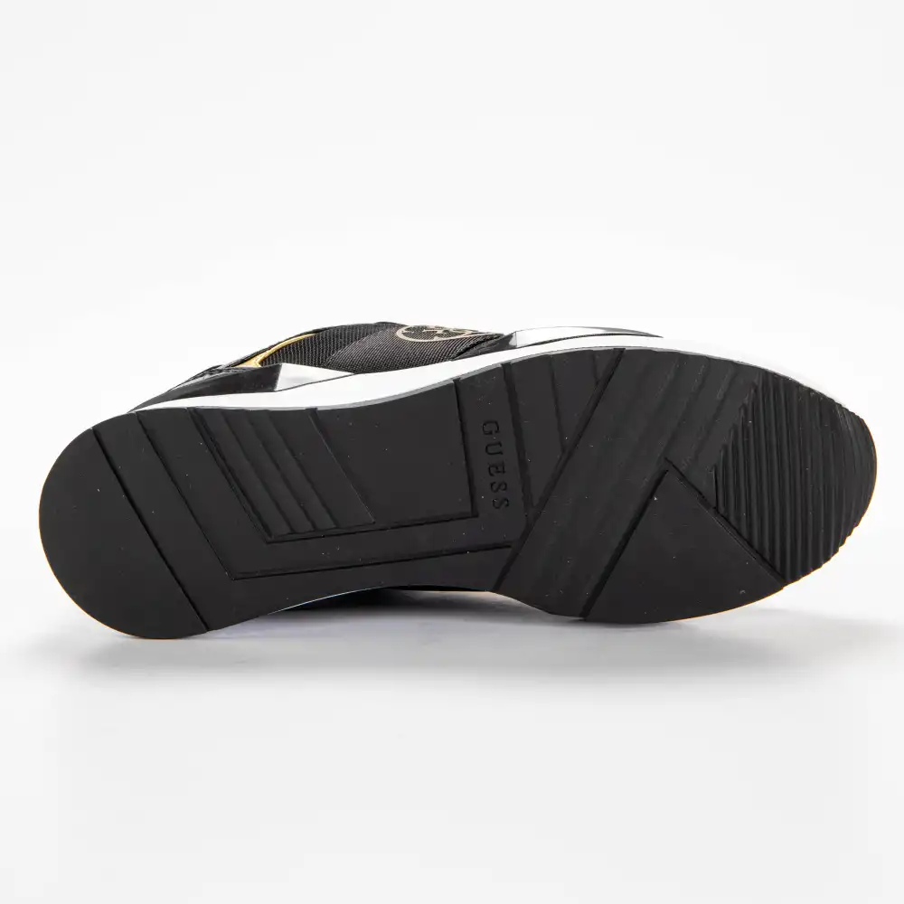 Basket basse femme Guess Gold logo Noir - ZESHOES