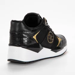 Basket basse femme Guess Gold logo Noir - ZESHOES