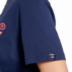 Tee shirt manche courte femme Superdry Vintage logo Bleu - ZESHOES