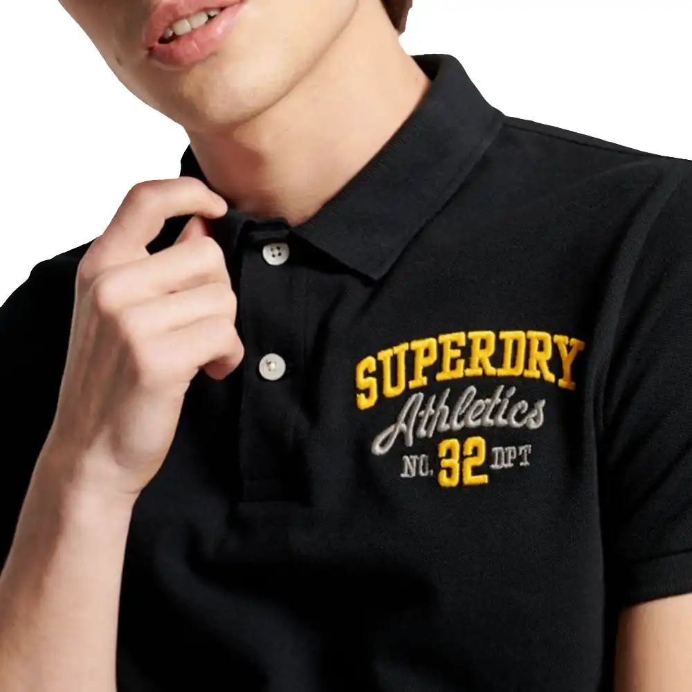 Polo manche courte Superdry Classic superstate Noir - ZESHOES