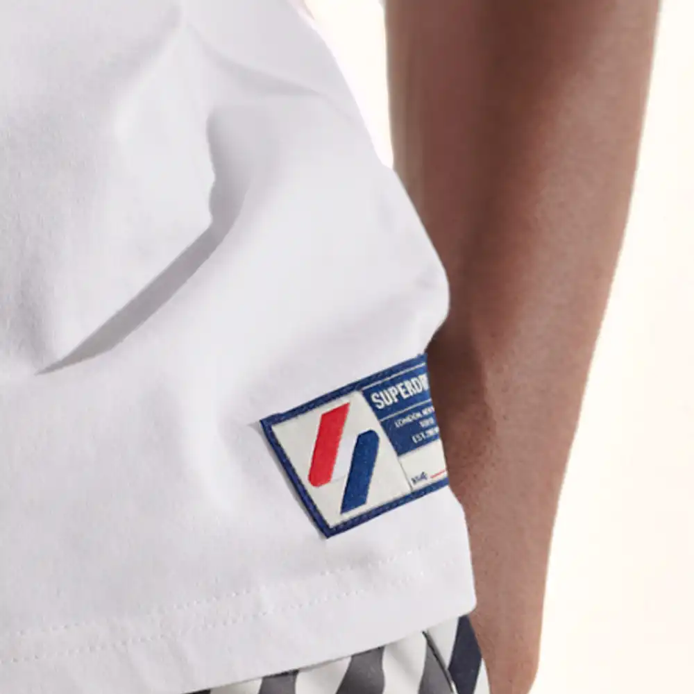 T shirt manche courte homme Superdry Sport style Blanc - ZESHOES