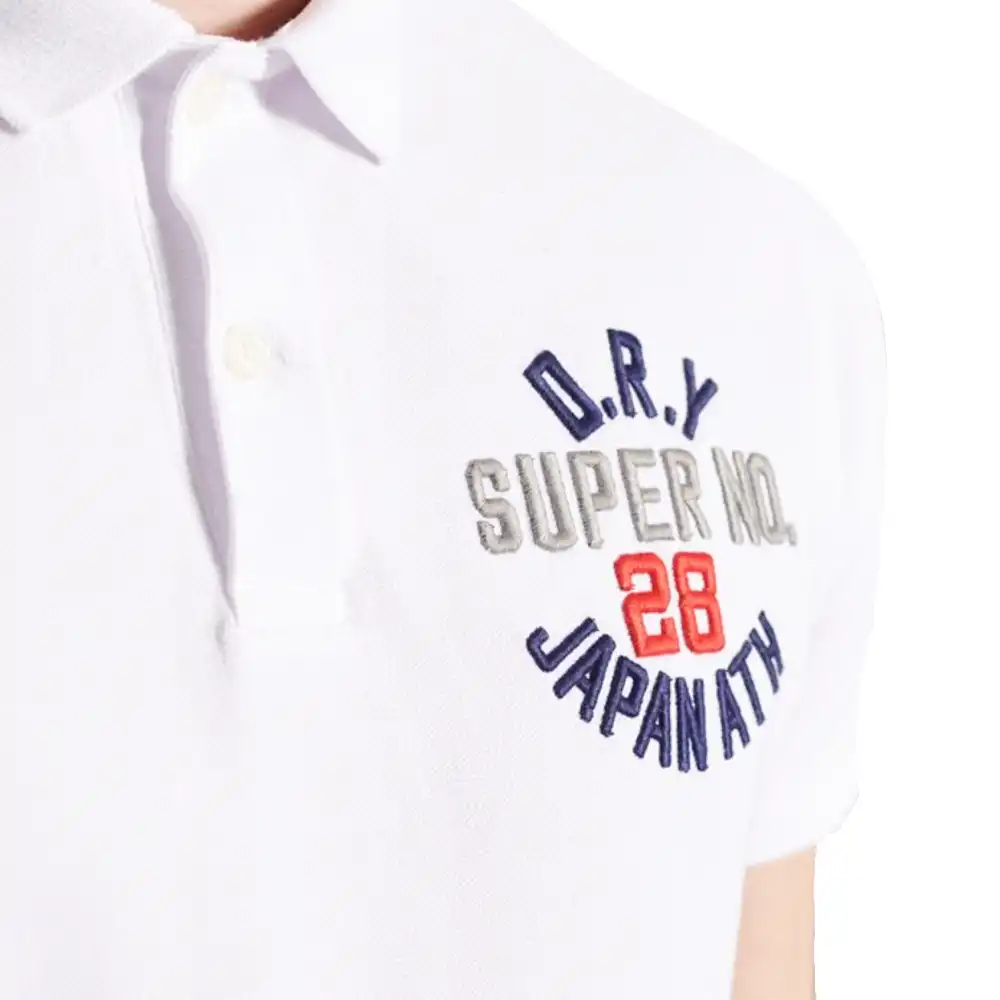 Polo manche courte Superdry Classic superstate Blanc - ZESHOES Polo manche courte Superdry Classic superstate Blanc - ZESHOES