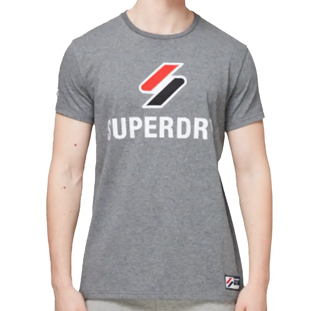 T shirt manche courte homme Superdry Sport style Gris - ZESHOES