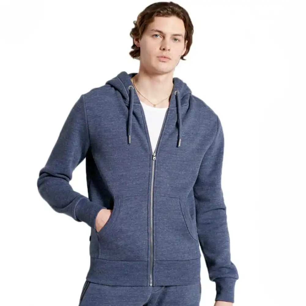 Sweat shirt homme Superdry Classic full Bleu - ZESHOES