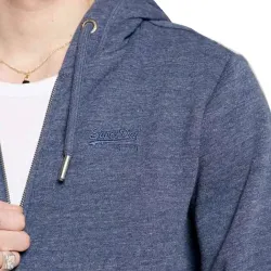 Sweat shirt homme Superdry Classic full Bleu - ZESHOES Sweat shirt homme Superdry Classic full Bleu - ZESHOES