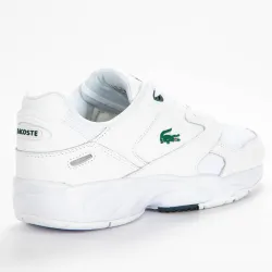 Basket basse homme Lacoste Storm 96 lo 0120 Blanc - ZESHOES Basket basse homme Lacoste Storm 96 lo 0120 Blanc - ZESHOES