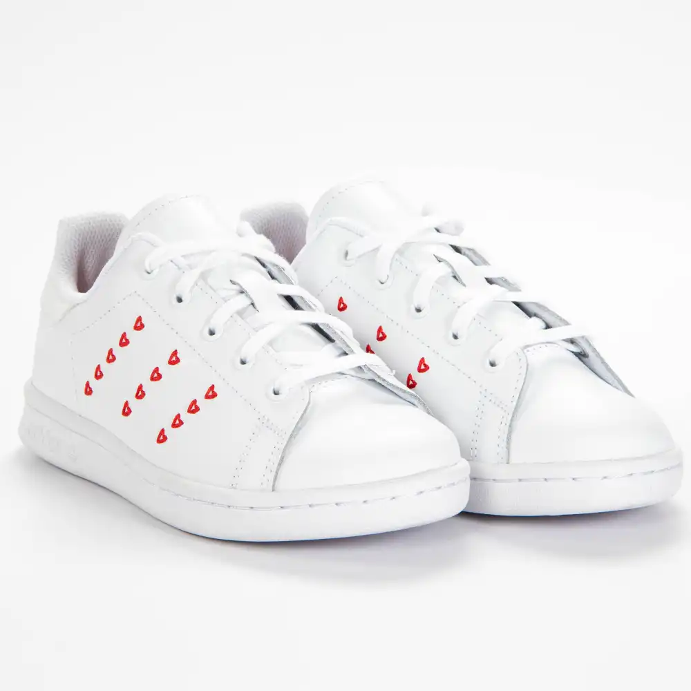 Basket basse fille Adidas Stan smith c Blanc - ZESHOES