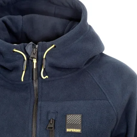 Produits victimes de leur succès Superdry Bleu Fleece zip hoodie-blue