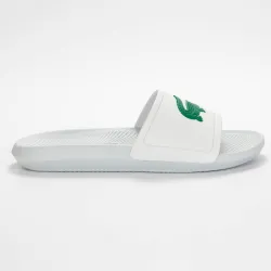 Claquette homme Lacoste Croco slide 119 Blanc - ZESHOES