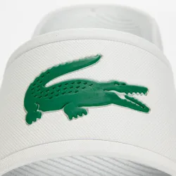 Claquette homme Lacoste Croco slide 119 Blanc - ZESHOES