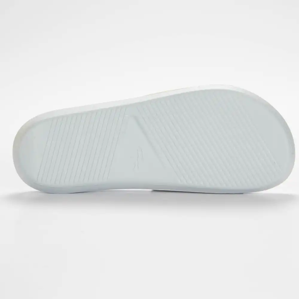 Claquette homme Lacoste Croco slide 119 Blanc - ZESHOES