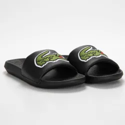 Claquette homme Lacoste Croco slide 319 Noir - ZESHOES