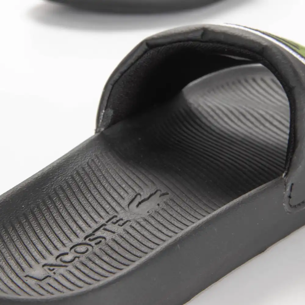 Claquette homme Lacoste Croco slide 319 Noir - ZESHOES