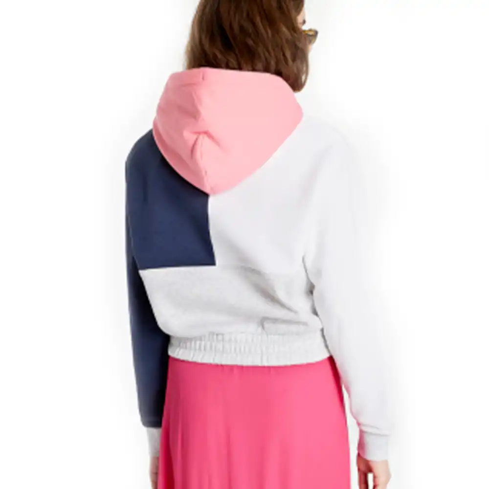 Sweat shirt femme Tommy Jeans Colorblock Blanc - ZESHOES Sweat shirt femme Tommy Jeans Colorblock Blanc - ZESHOES