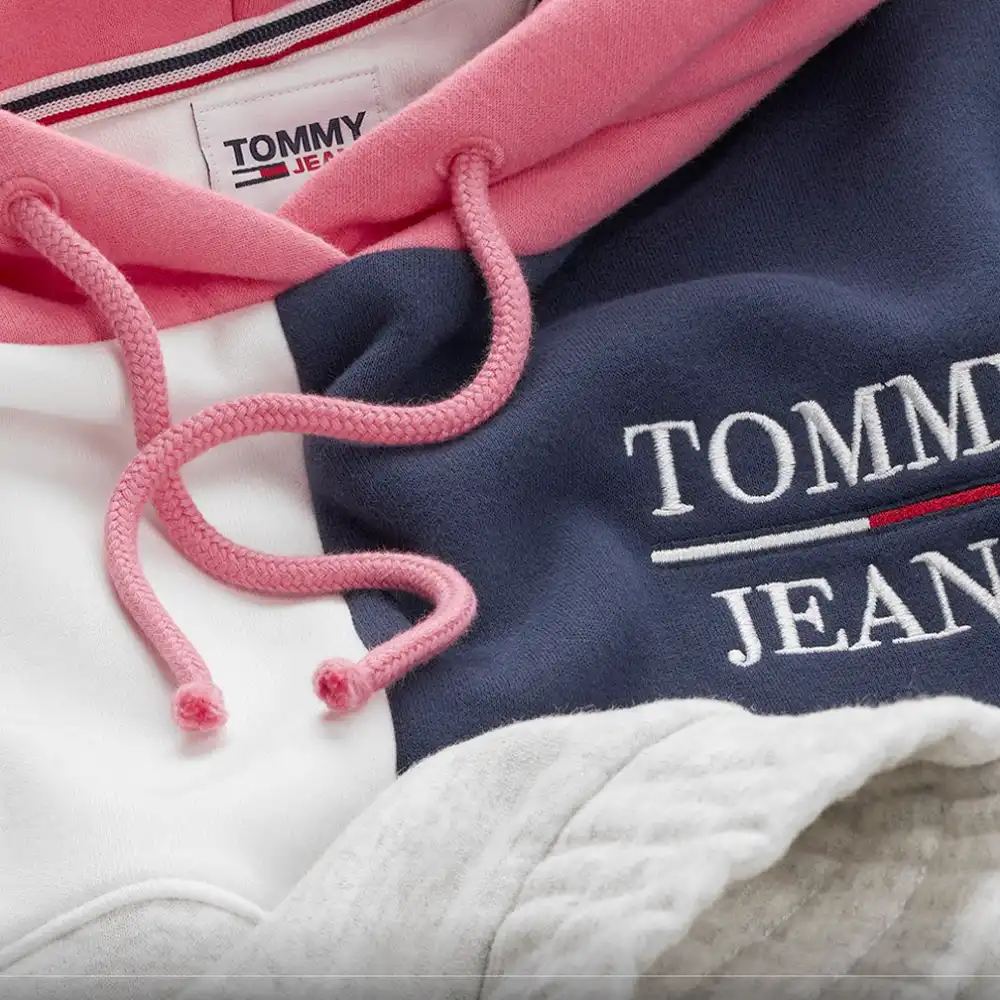 Sweat shirt femme Tommy Jeans Colorblock Blanc - ZESHOES Sweat shirt femme Tommy Jeans Colorblock Blanc - ZESHOES