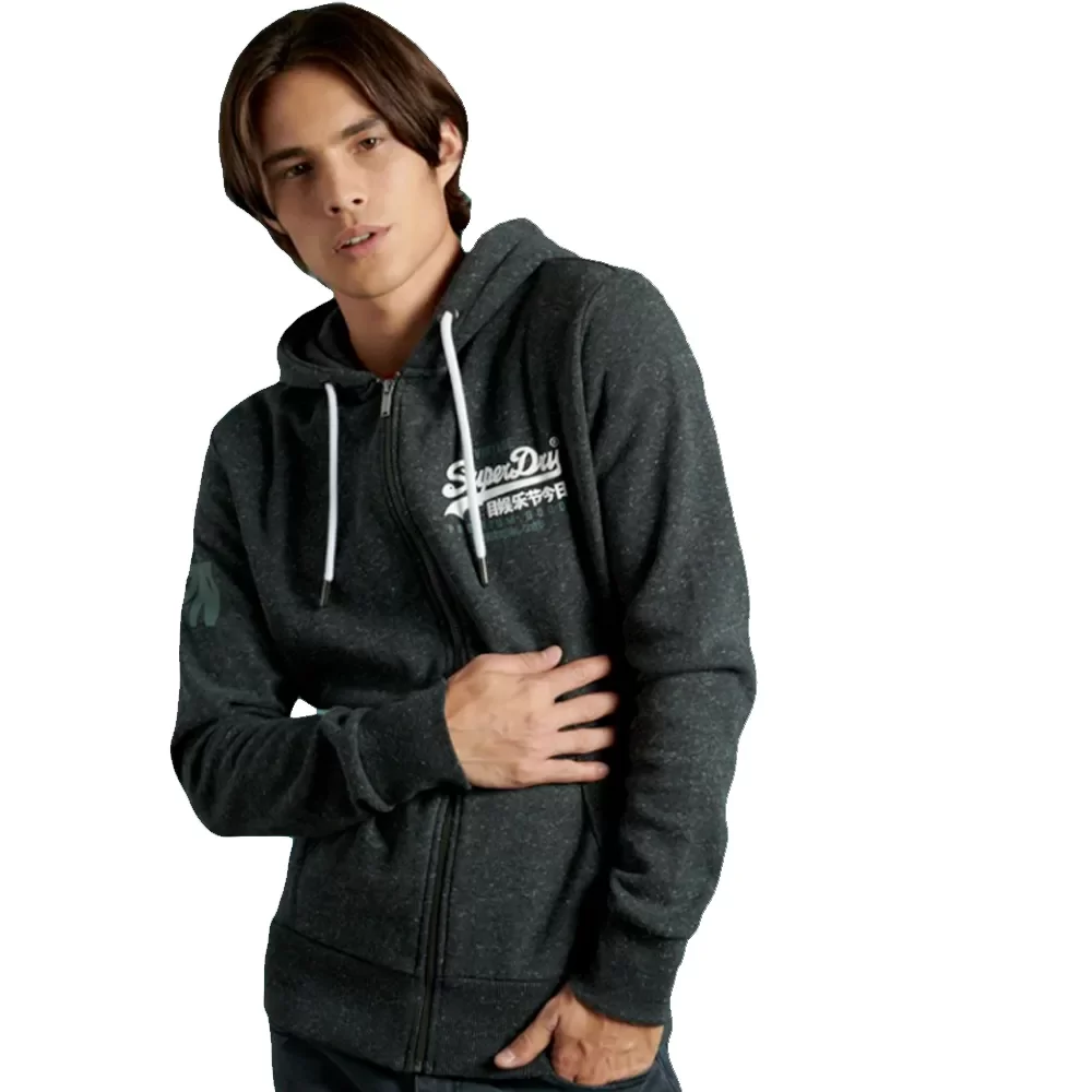Sweat Superdry Classic logo Homme Gris