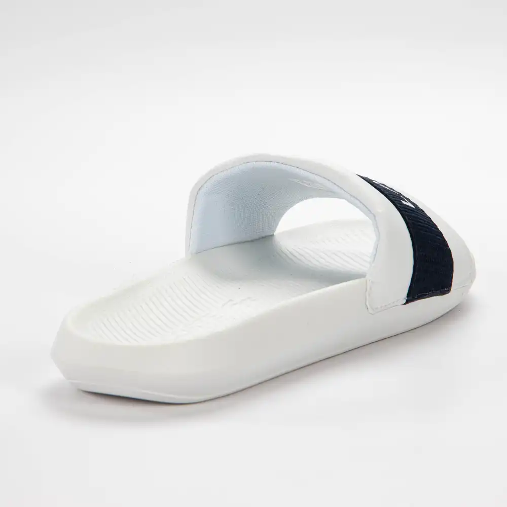 Claquette homme Lacoste Croco slide 0721 Blanc - ZESHOES