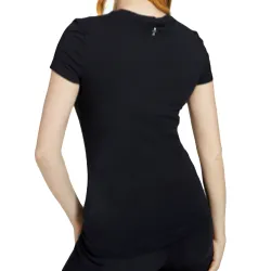 Tee shirt manche courte femme Guess Logo strass Noir - ZESHOES
