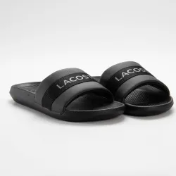 Claquette homme Lacoste Croco slide Noir - ZESHOES Claquette homme Lacoste Croco slide Noir - ZESHOES