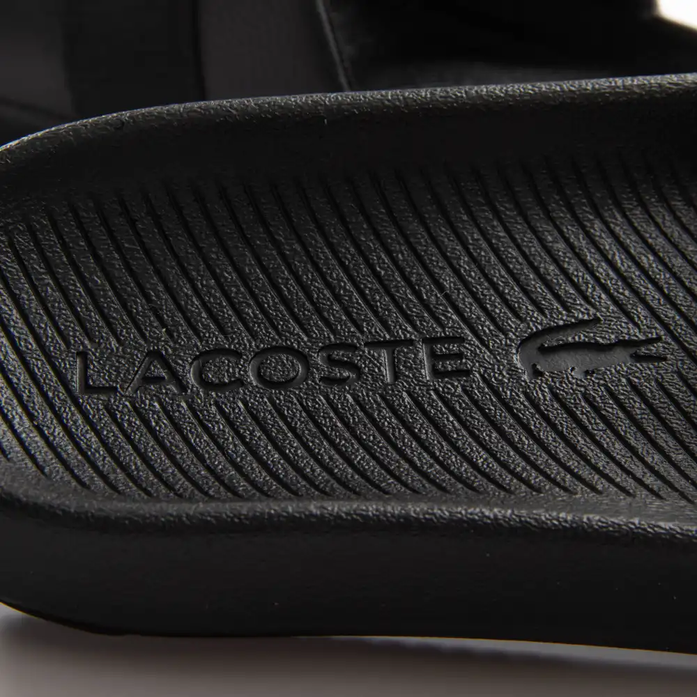 Claquette homme Lacoste Croco slide Noir - ZESHOES Claquette homme Lacoste Croco slide Noir - ZESHOES