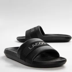 Claquette homme Lacoste Croco slide Noir - ZESHOES Claquette homme Lacoste Croco slide Noir - ZESHOES