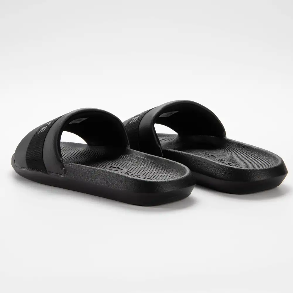 Claquette homme Lacoste Croco slide Noir - ZESHOES Claquette homme Lacoste Croco slide Noir - ZESHOES