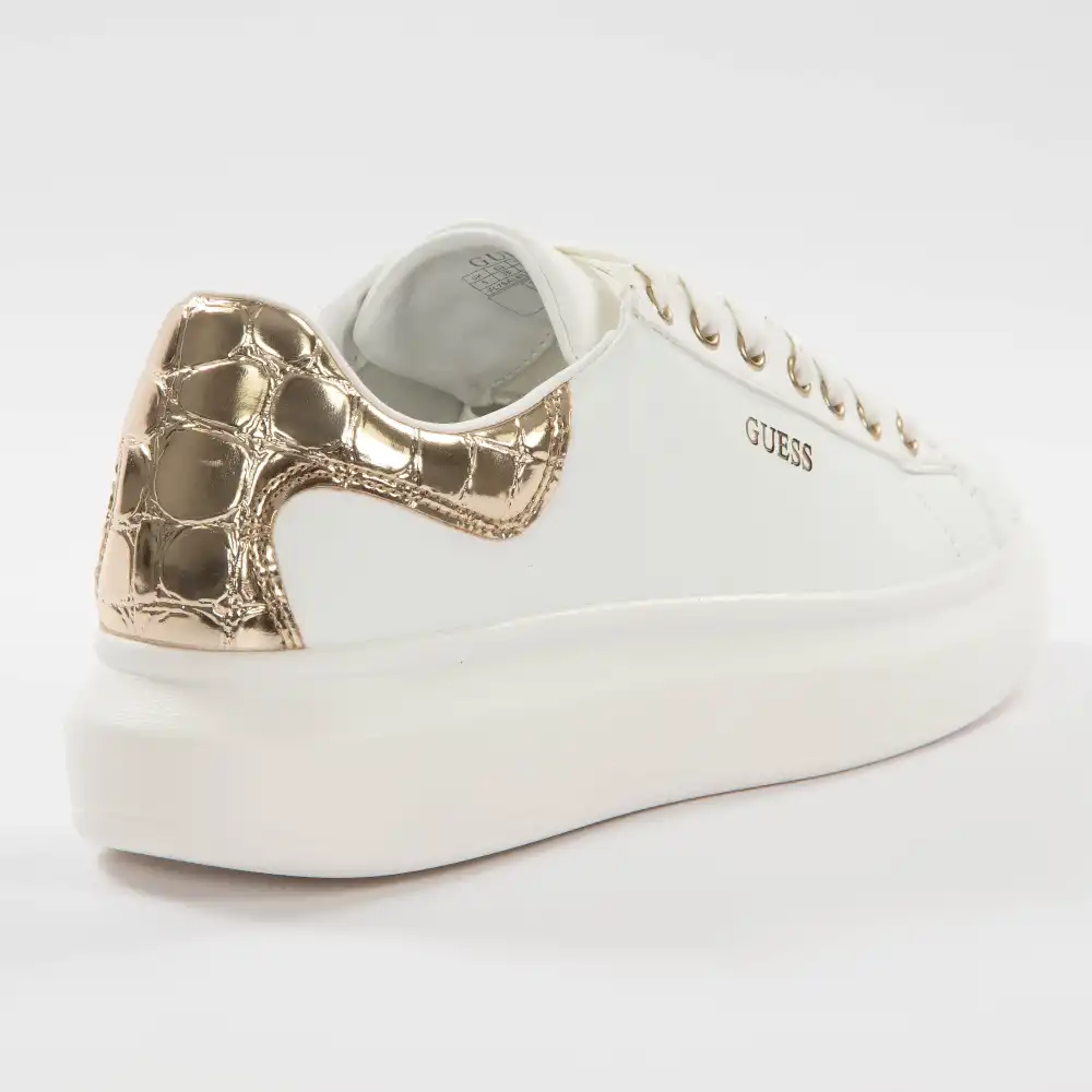 Basket basse femme Guess Gold classic Blanc - ZESHOES Basket basse femme Guess Gold classic Blanc - ZESHOES