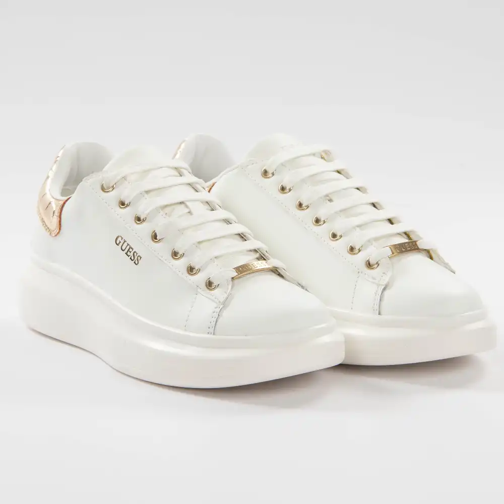 Basket de ville basse femme Guess Gold classic Blanc - ZESHOES