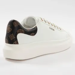 Basket basse femme Guess Vintage logo Blanc - ZESHOES Basket basse femme Guess Vintage logo Blanc - ZESHOES