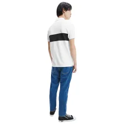 Polo manche courte Calvin Klein Classic ligne Blanc - ZESHOES